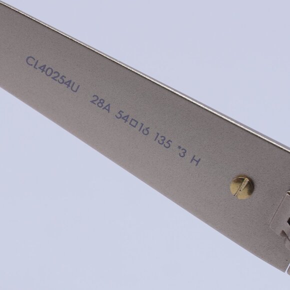 Celine CL40254U 28A Sunglasses Gold Geometric Frame, Smoke Lenses - Picture 5 of 12